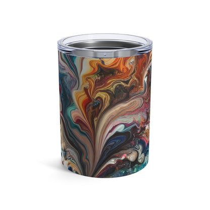 « Un paradis pour la peinture : Art de coulée acrylique » - The Alien Tumbler 10oz Style de coulée acrylique