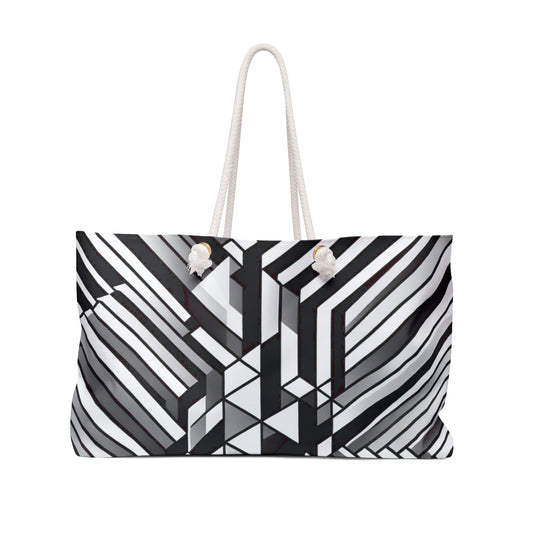 "Perception in Motion: A Mind-Bending Op Art Masterpiece" - The Alien Weekender Bag Op Art