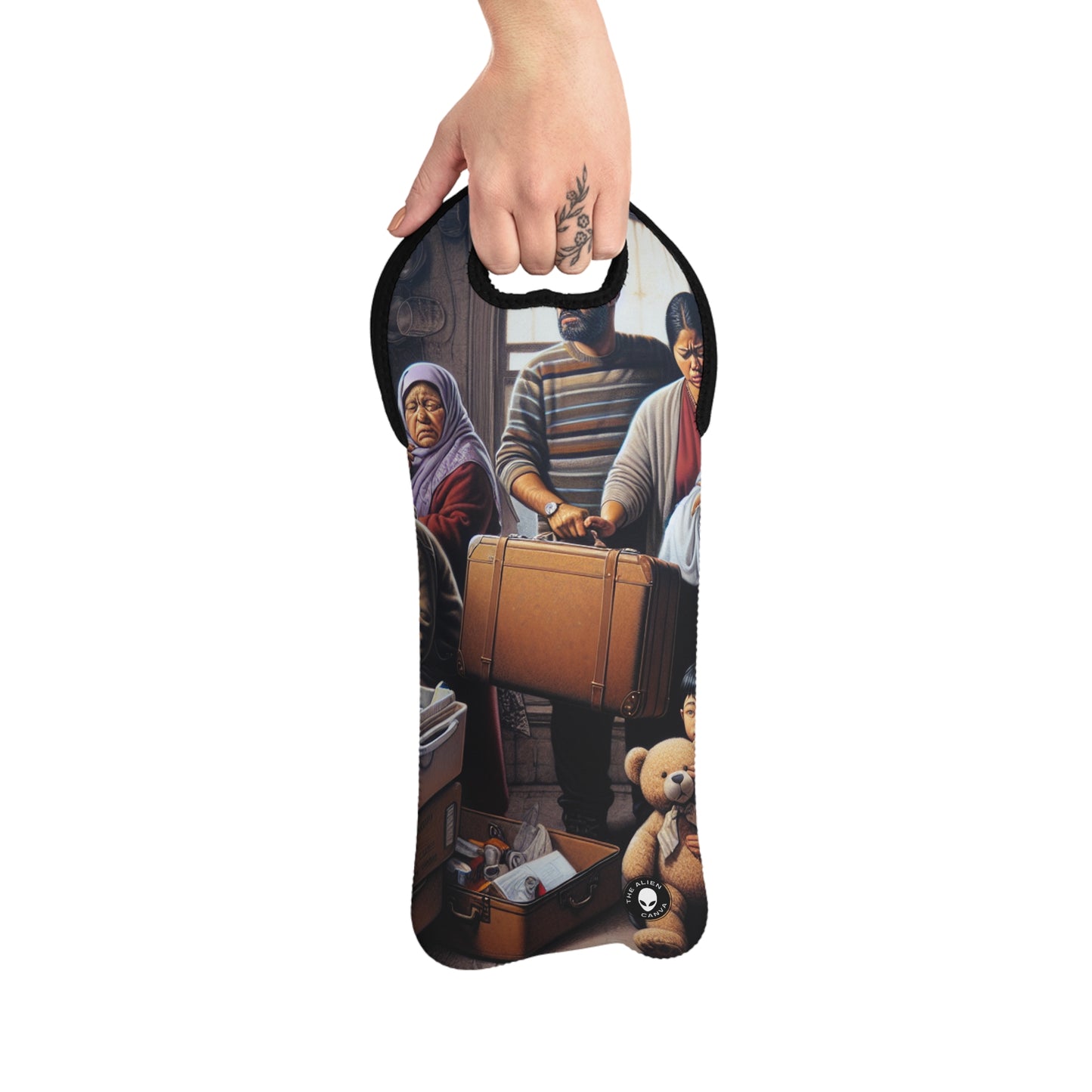 "Desarraigados: un retrato del desplazamiento" - The Alien Wine Tote Bag Realismo social