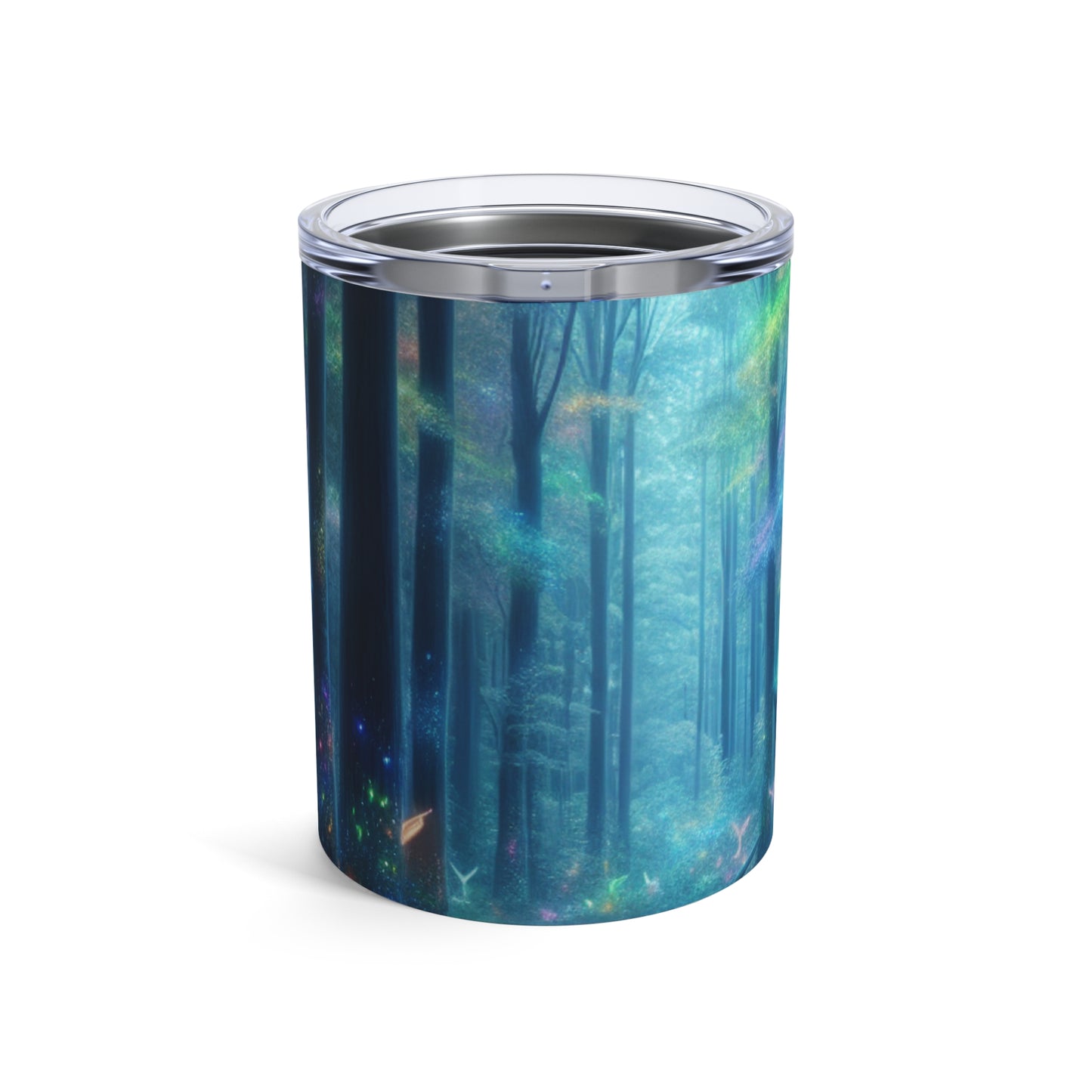 "Bosque arcoíris encantado" - Vaso extraterrestre de 10 oz