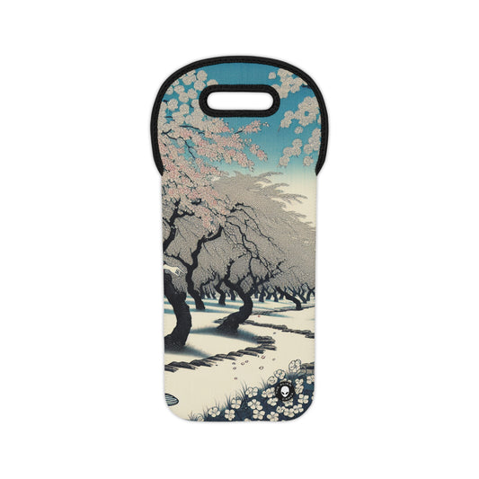 "Blossoming Sky" - La bolsa de asas de vino alienígena Ukiyo-e (impresión en madera japonesa)