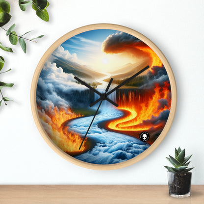 "Fusión de elementos: armonía en contraste" - El reloj de pared extraterrestre