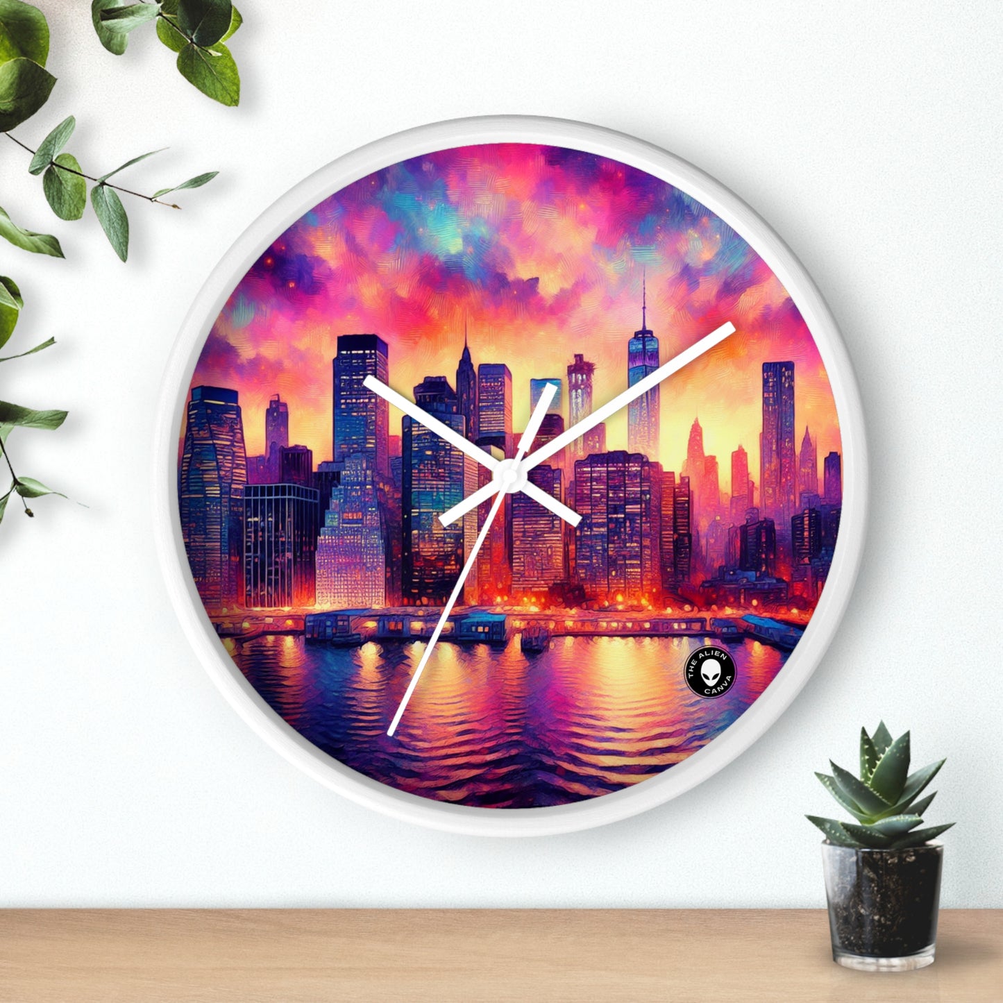 Oasis cachée : un chef-d'œuvre de l'impressionnisme spontané dans des teintes vibrantes - The Alien Wall Clock Impressionism