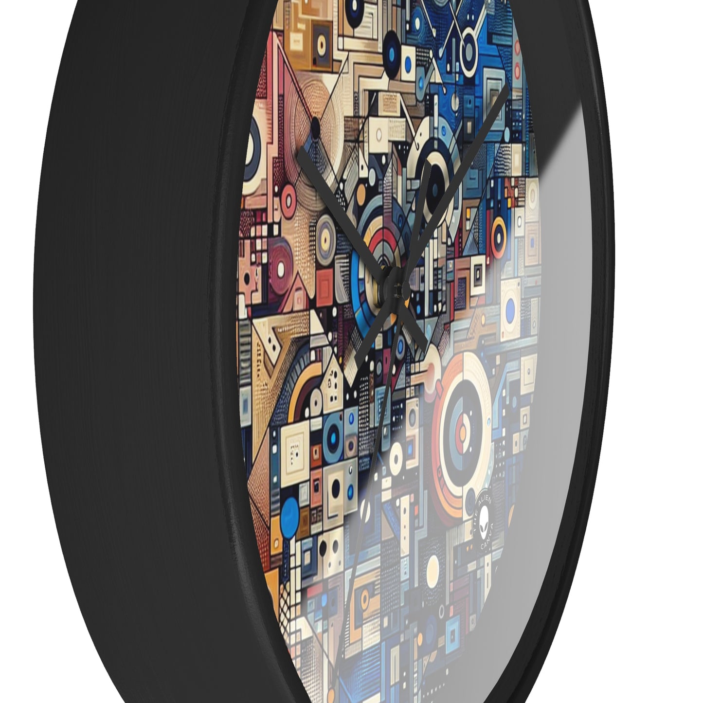 "Connected Hearts: Love in the Digital Age" - The Alien Wall Clock Conceptual Art