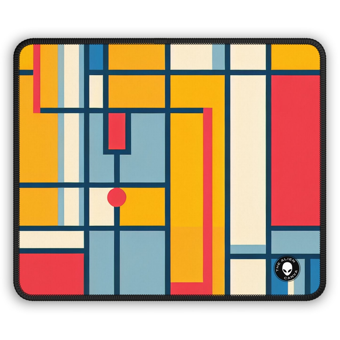 "De Stijl Grid: una composición de color minimalista" - The Alien Gaming Mouse Pad De Stijl