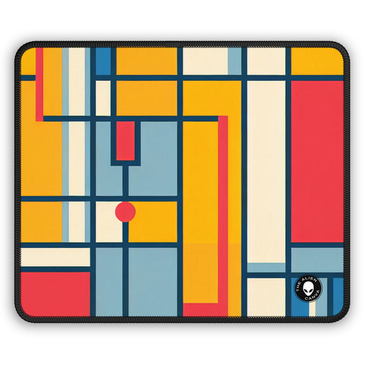 "De Stijl Grid : une composition de couleurs minimaliste" - Le tapis de souris Alien Gaming De Stijl