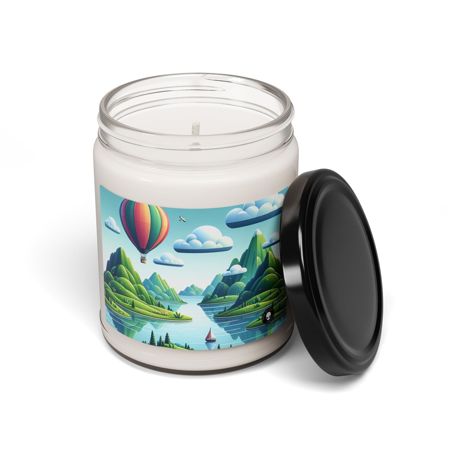 « Ciel tranquille : aventure en montgolfière » – Bougie parfumée au soja Alien 9oz