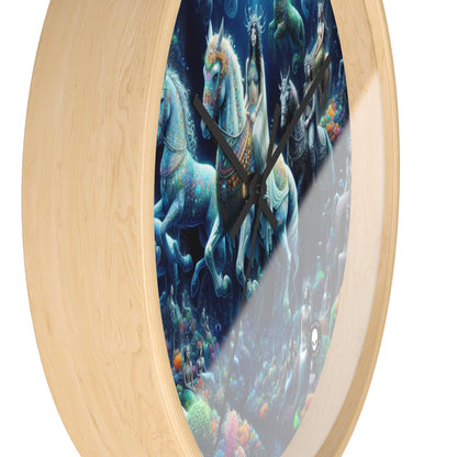 "Enchanted Underwater Realm: Mermaids and Seahorses" - The Alien Wall Clock