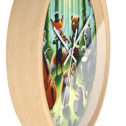 "Melodious Menagerie: Musical Animals in the Enchanted Forest" - The Alien Wall Clock