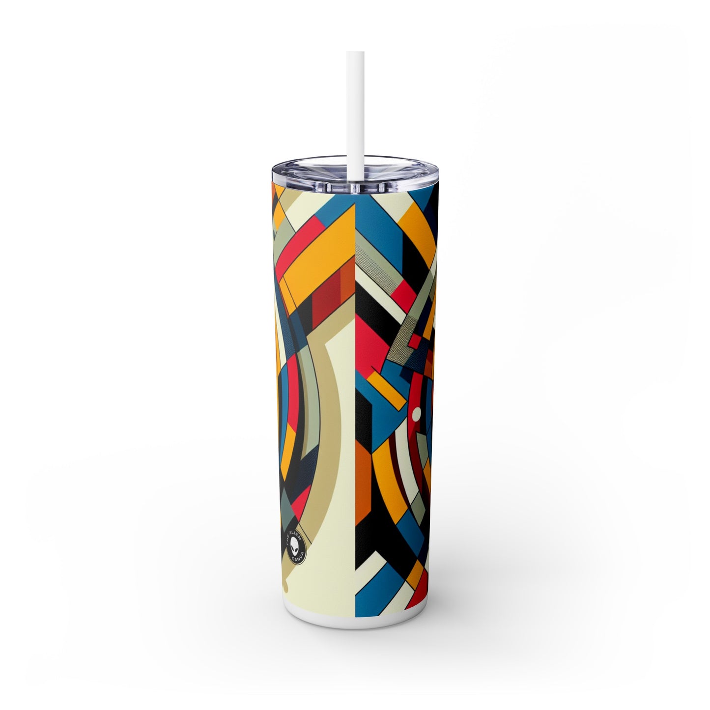 "Digital Revolution: A Constructivist Perspective" - The Alien Maars® Skinny Tumbler with Straw 20oz Constructivism