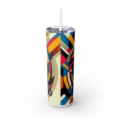 "Digital Revolution: A Constructivist Perspective" - The Alien Maars® Skinny Tumbler with Straw 20oz Constructivism