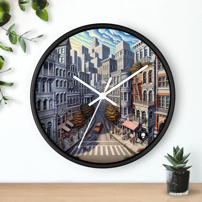 "Enchanted Passage: Transcending Reality" - The Alien Wall Clock Trompe-l'oeil