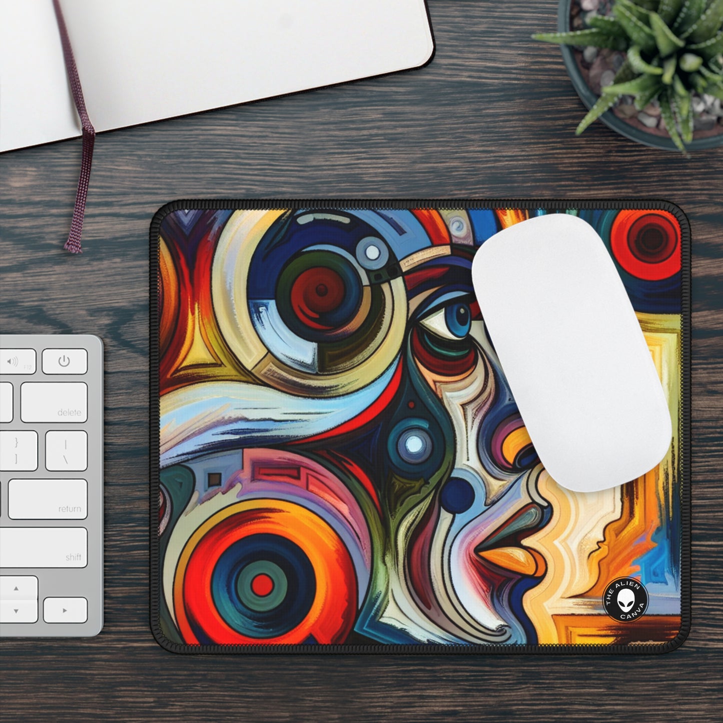 "Stormy Symphony: Una cautivadora pintura expresionista abstracta" - The Alien Gaming Mouse Pad Expresionismo