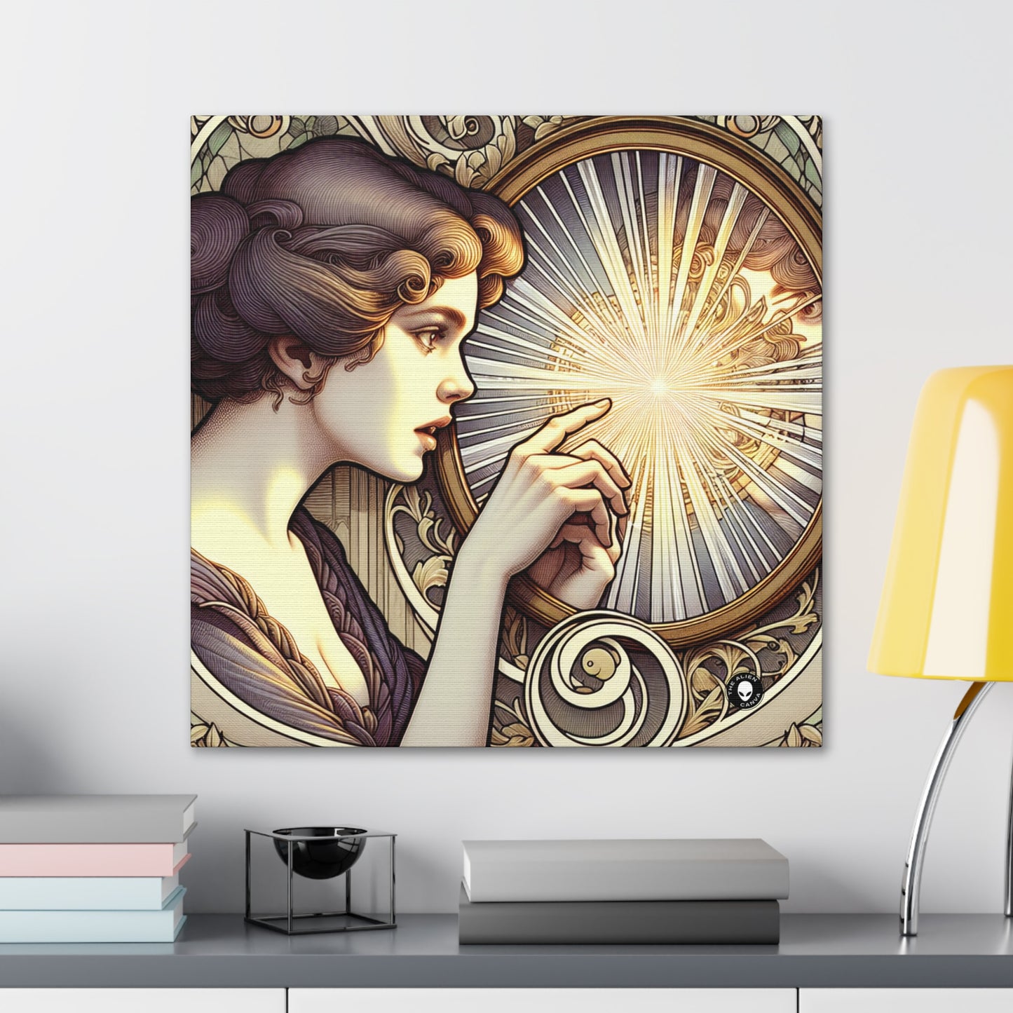 "Reflection of Beauty" - The Alien Canva Art Nouveau