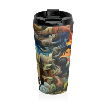 "Fusion de l'esthétique : explorer les styles artistiques en harmonie" - The Alien Mug de voyage en acier inoxydable Stules