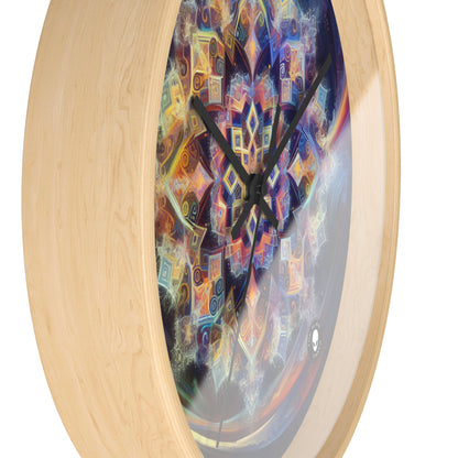 "Dynamic Mandala: A Vibrant Geometric Painting" - The Alien Wall Clock