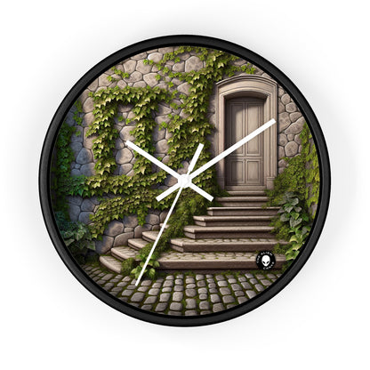 "Trompe-L'oeil Ivy Wall" - The Alien Wall Clock Trompe-l'oeil