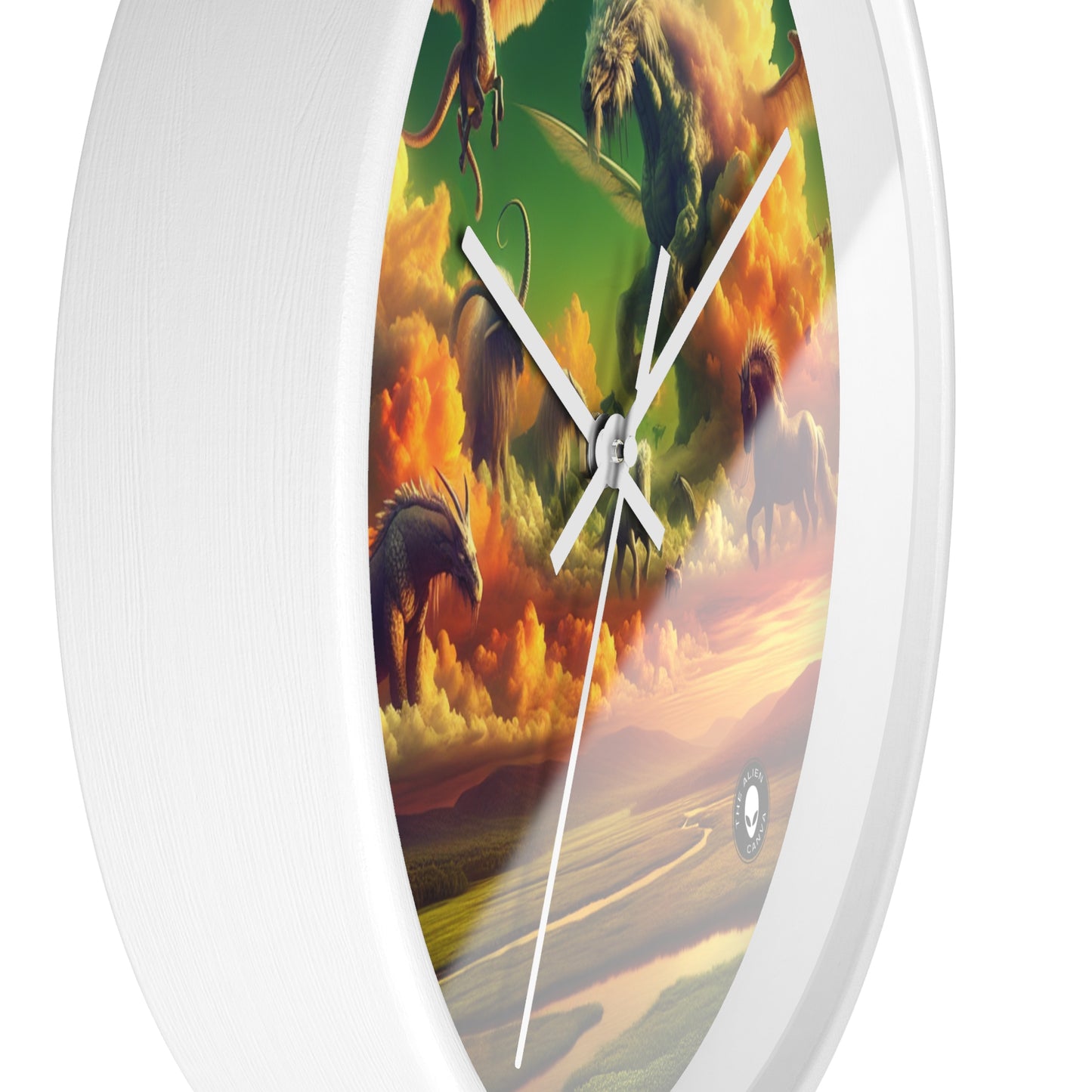 "Skyborne Realms" - The Alien Wall Clock