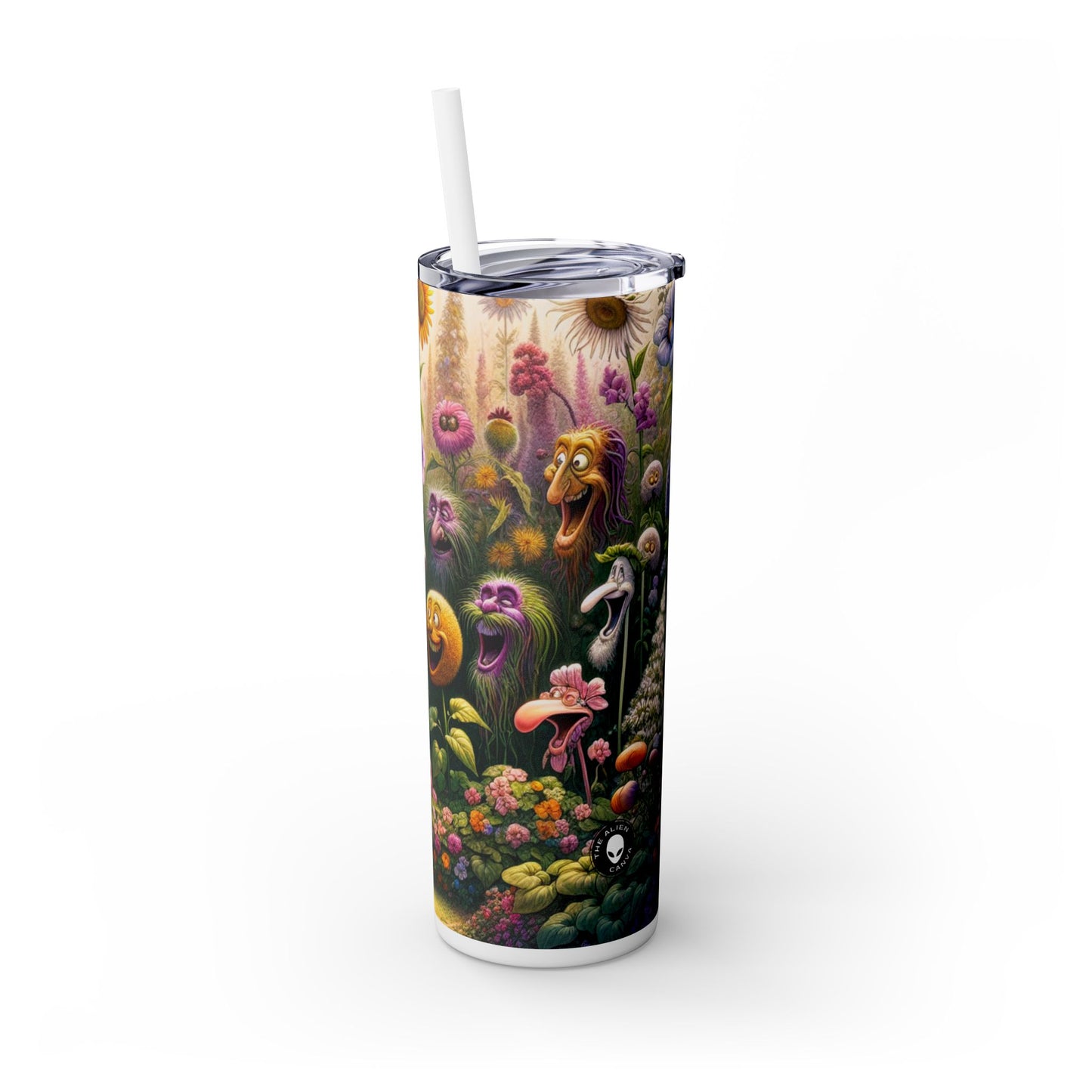 "The Talking Garden" - The Alien Maars® Skinny Tumbler with Straw 20oz