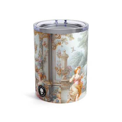 "A Garden of Rococo Delights: A Whimsical Extravaganza" - The Alien Tumbler 10oz Rococo