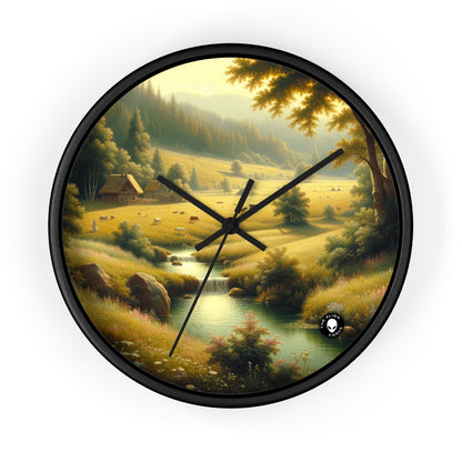 "Medieval Market: A Proto-Renaissance Scene" - The Alien Wall Clock Proto-Renaissance