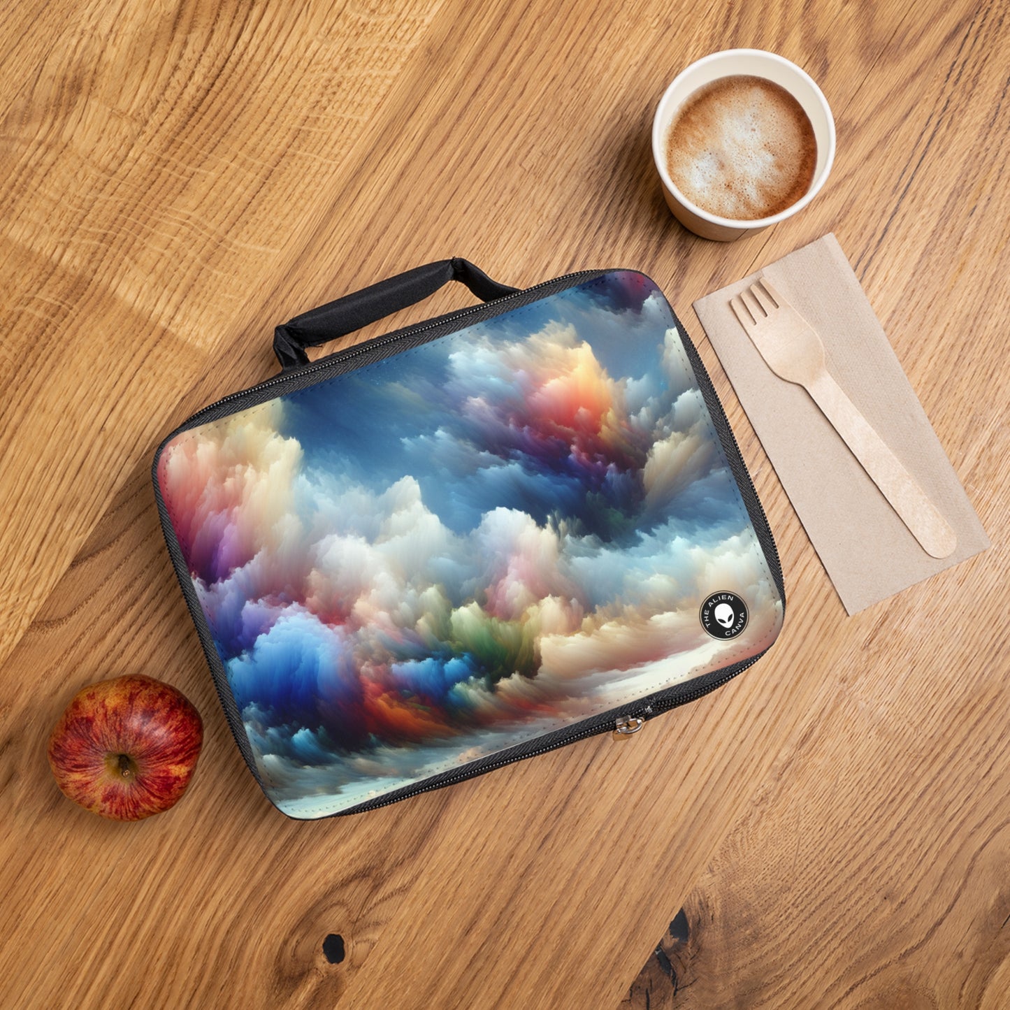 "Rainbow Cloudscape: A Surreal Watercolor Dream"- The Alien Lunch Bag