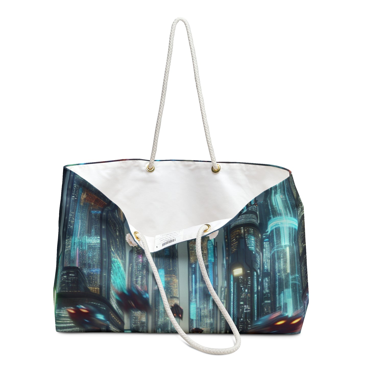 Lluvia de neón: un paisaje urbano futurista - The Alien Weekender Bag