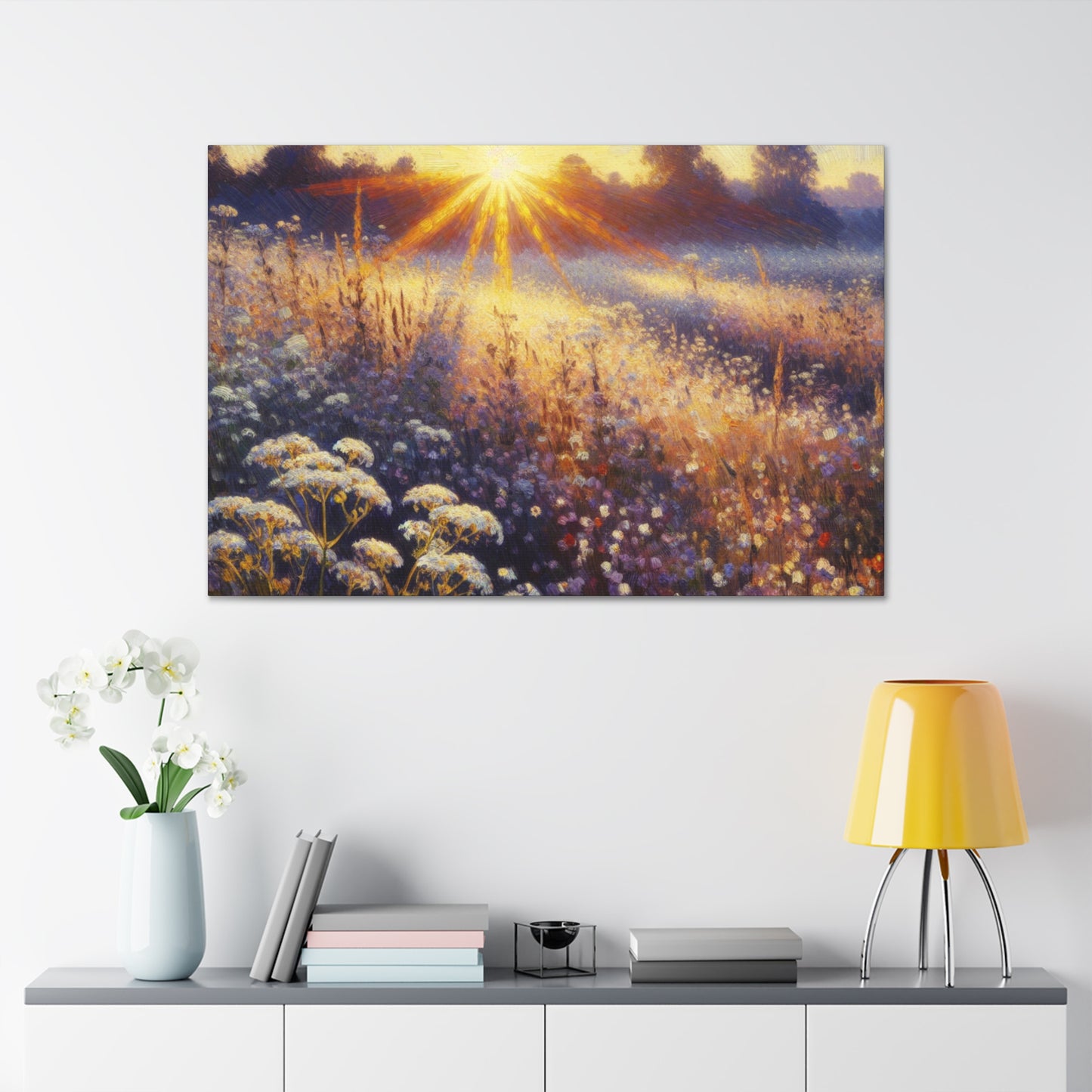 "Wildflower Sunrise" - The Alien Canva Impressionism Style