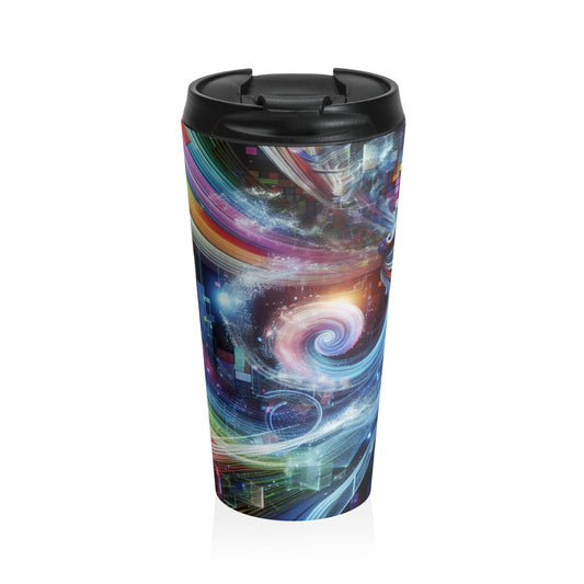 "Fluid Harmony: A Mesmerizing Video Symphony" - The Alien Stainless Steel Travel Mug Video Art