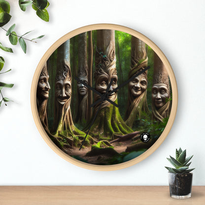 "El bosque parlanchín: conversaciones entre árboles" - El reloj de pared alienígena