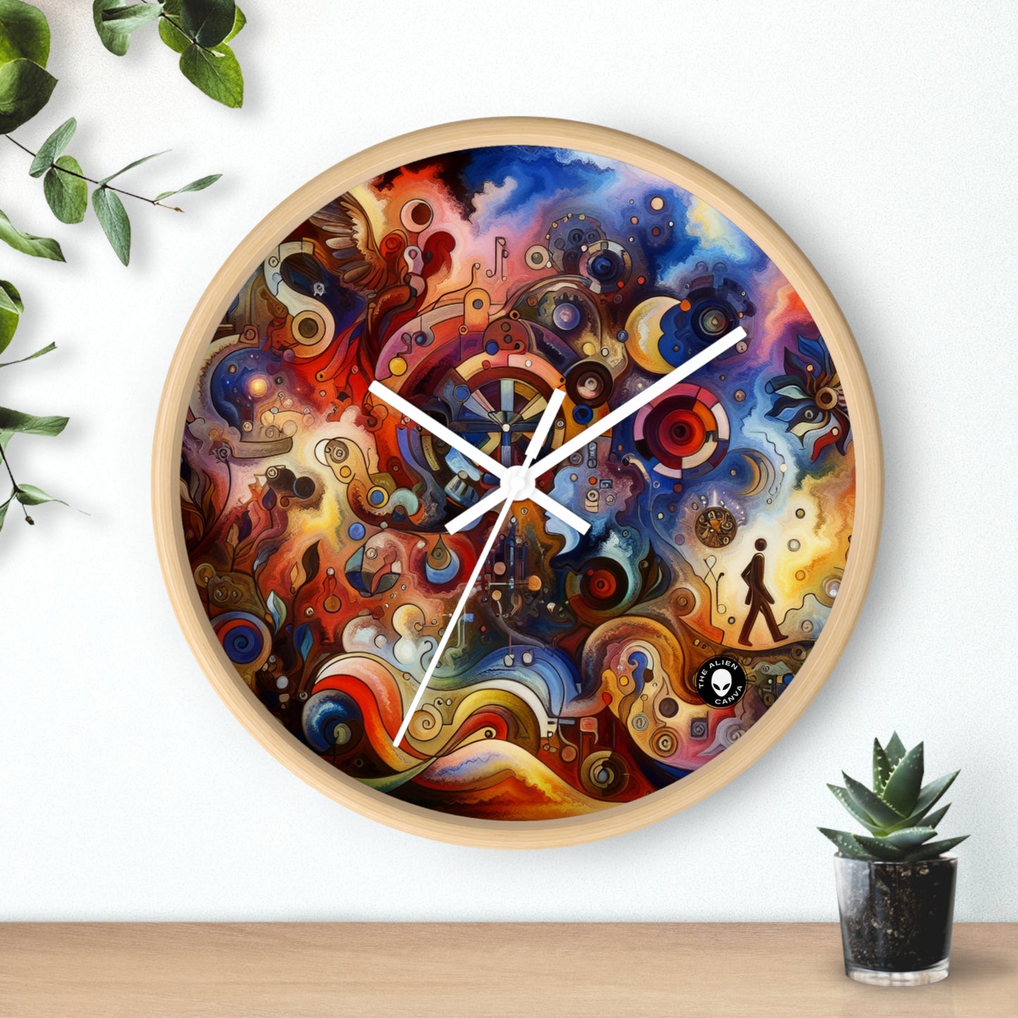 "Eternal Bloom and Fleeting Time" - The Alien Wall Clock Symbolism