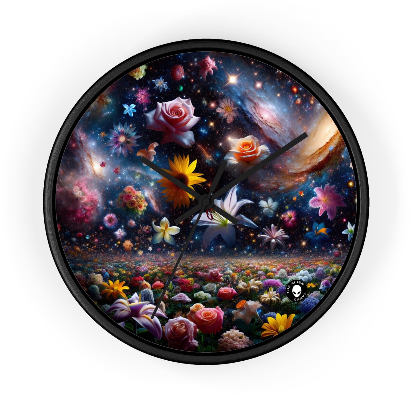 "Floral Constellations" - The Alien Wall Clock