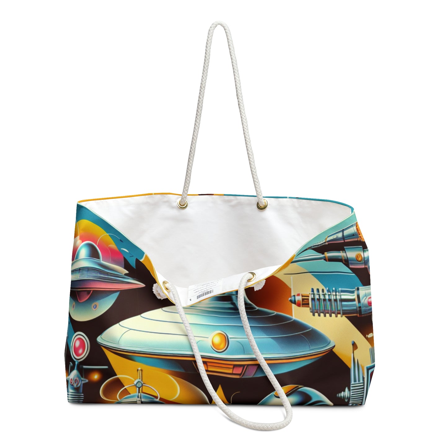 "Neon Deco: A Retro-Futuristic Utopia" - The Alien Weekender Bag Retro-futurism