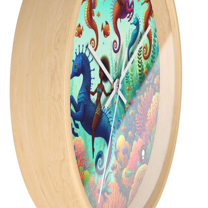 Enchanted Aquatic Realm: Mermaids and Seahorses - The Alien Wall Clock