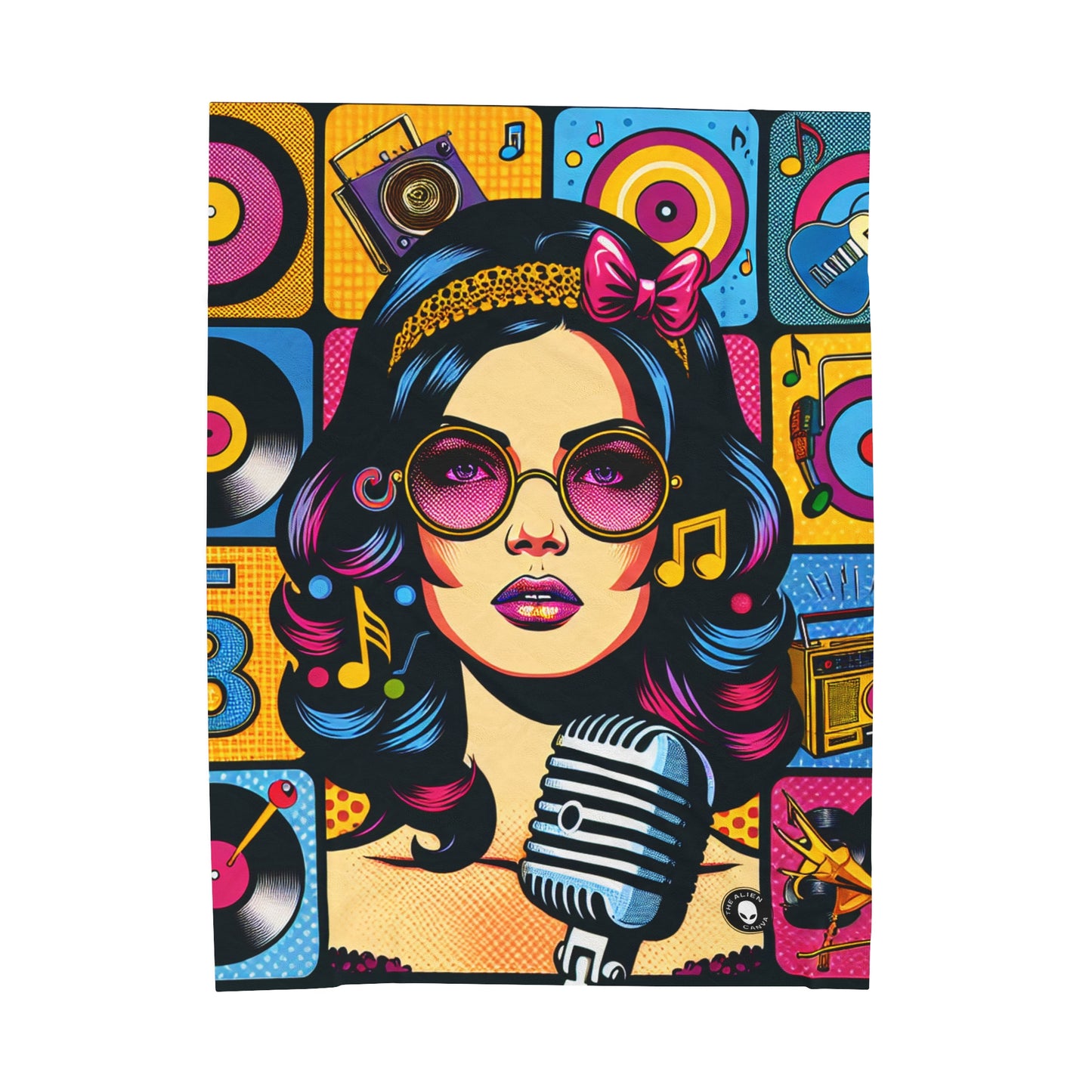 "Celebrando la iconografía pop: un retrato retrospectivo" - The Alien Velveteen Plush Blanket Pop Art