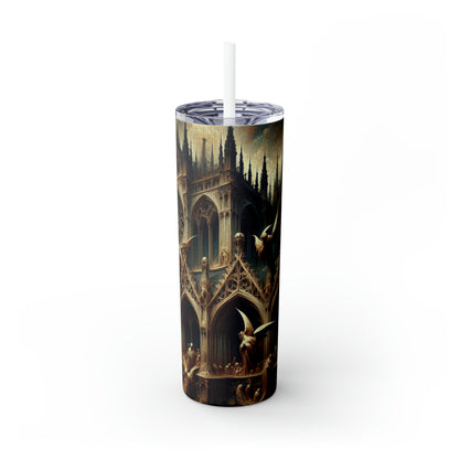 - Vaso delgado con pajita The Alien Maars® de 20 oz de arte gótico