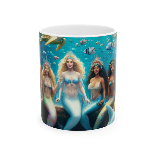 "Dive into the Enchanted Abyss: A Mermaid's Paradise" - The Alien Ceramic Mug 11oz