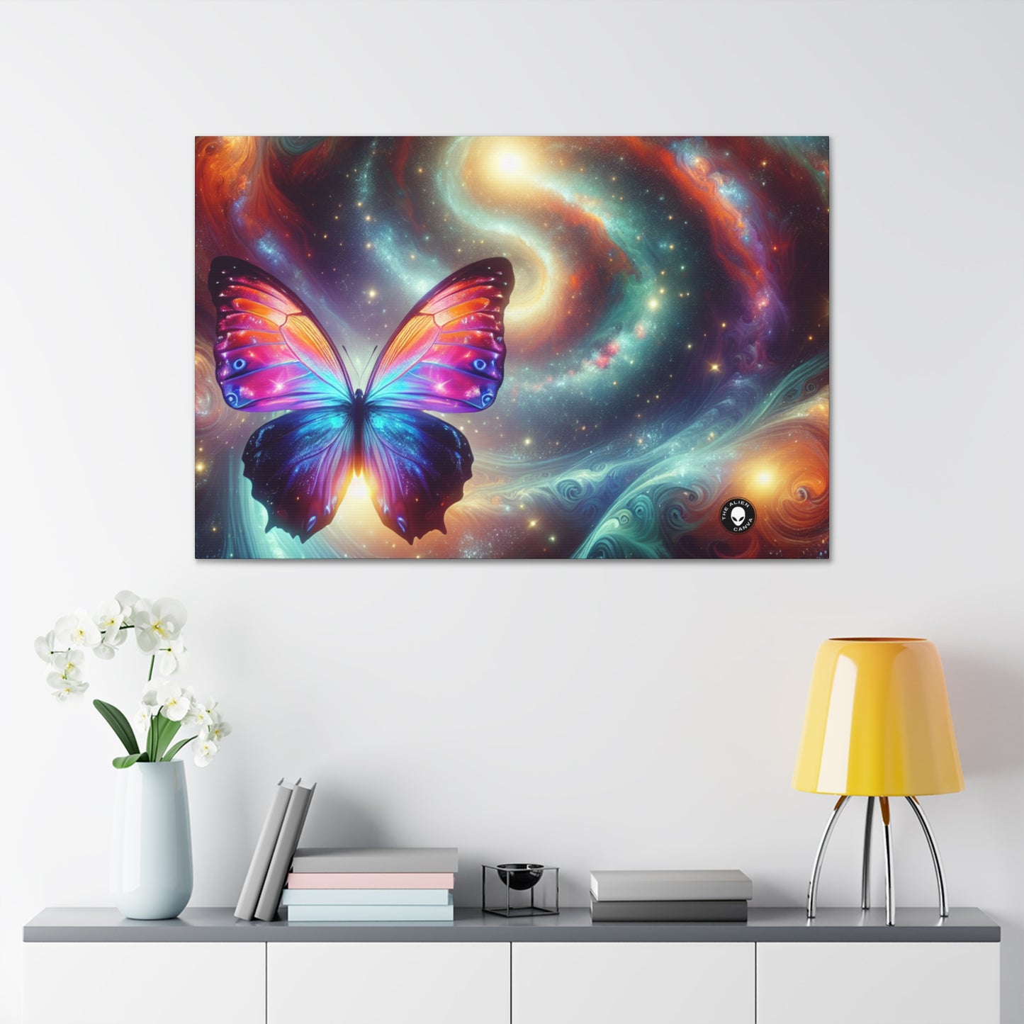 "Galactic Butterfly: A Cosmic Spectacle" - The Alien Canva