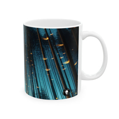 "Twilight Enchantment: Firefly Forest" - The Alien Ceramic Mug 11oz