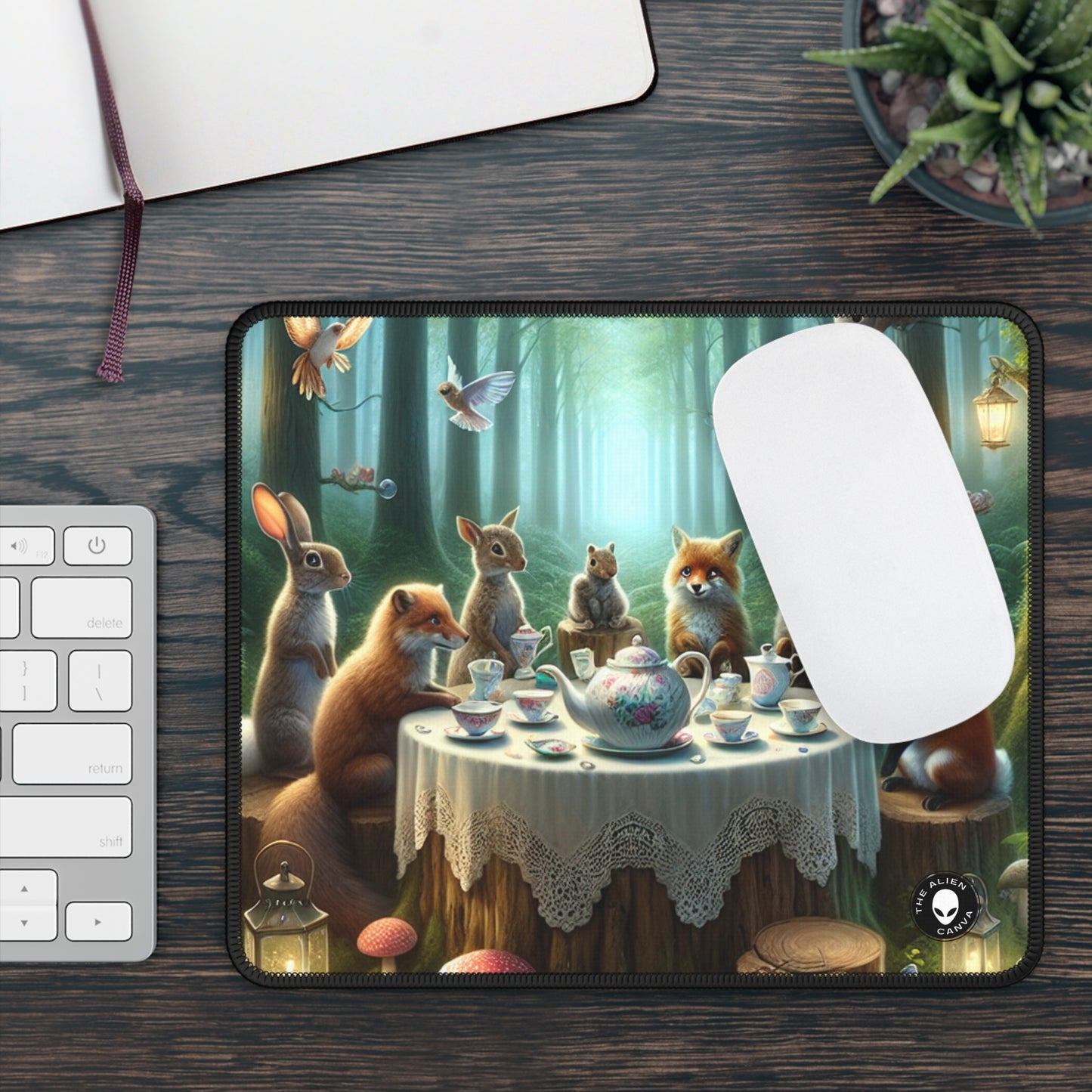 "Enchanted Forest Tea Time" - The Alien Gaming Mouse Pad