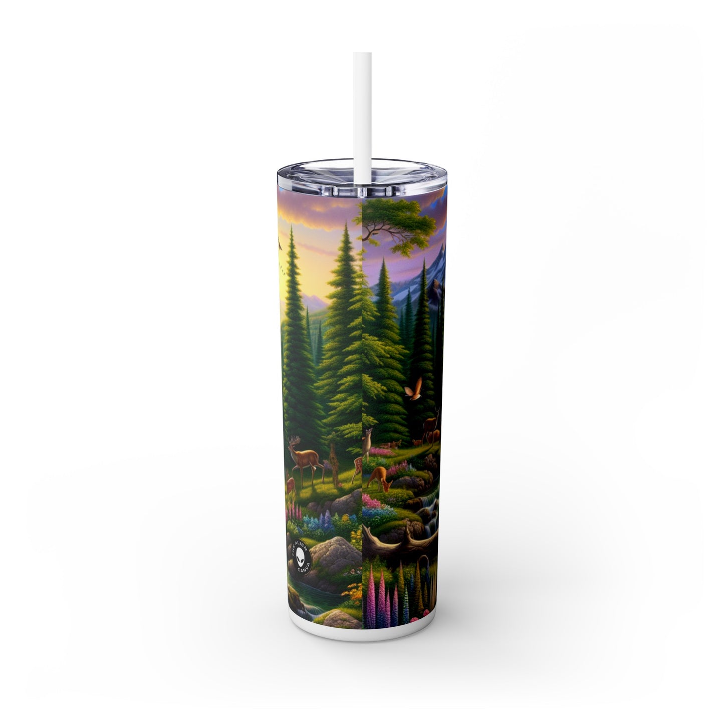 "Réalisme soulful : capturer les émotions dans le portrait" - The Alien Maars® Skinny Tumbler with Straw 20oz Realism