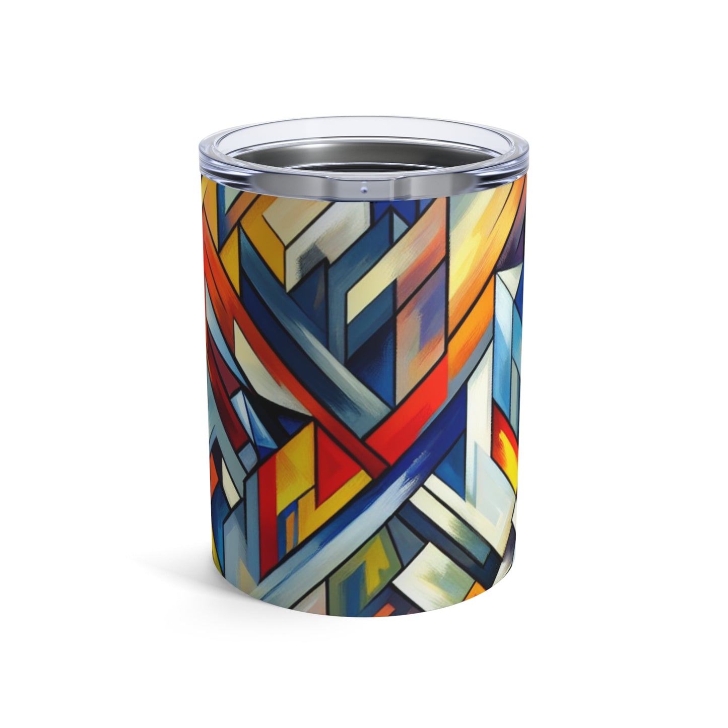 "Night Pulse: A Cubo-Futurist Cityscape" - The Alien Tumbler 10oz Cubo-Futurism