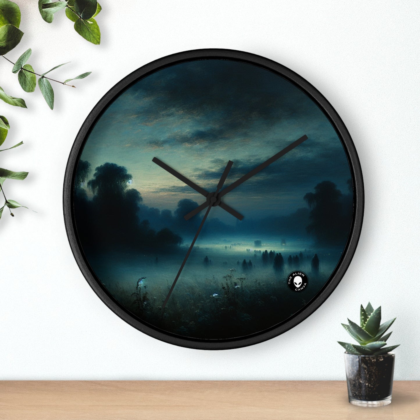 "Misty Twilight : un voyage tonaliste dans une sérénité silencieuse" - The Alien Wall Clock Tonalism