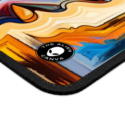 "Stormy Symphony: A Captivating Abstract Expressionist Painting" - The Alien Gaming Mouse Pad Expressionism