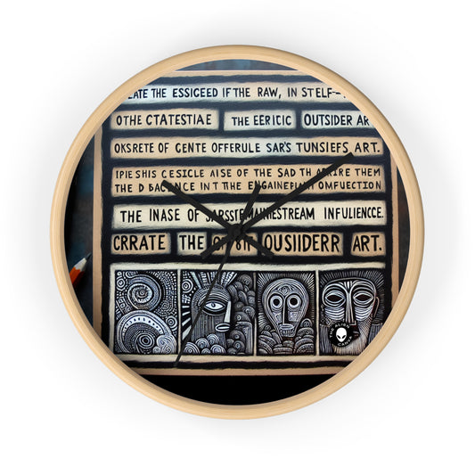 "Intersecting Realities: An Outsider Art Interpretation" - The Alien Wall Clock Outsider Art