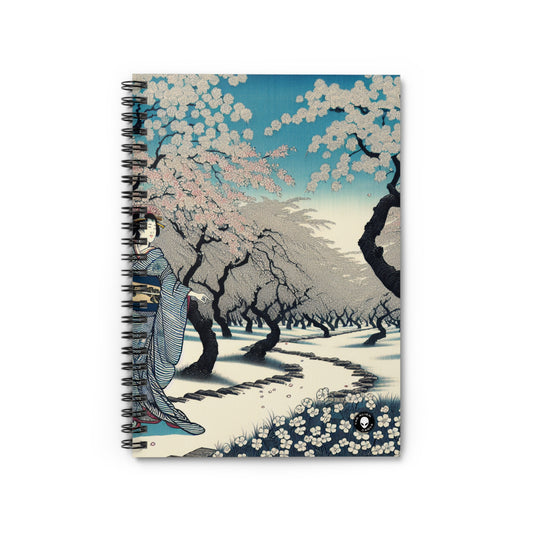 "Blossoming Sky" - The Alien Spiral Notebook (Ruled Line) Ukiyo-e (Japanese Woodblock Printing)