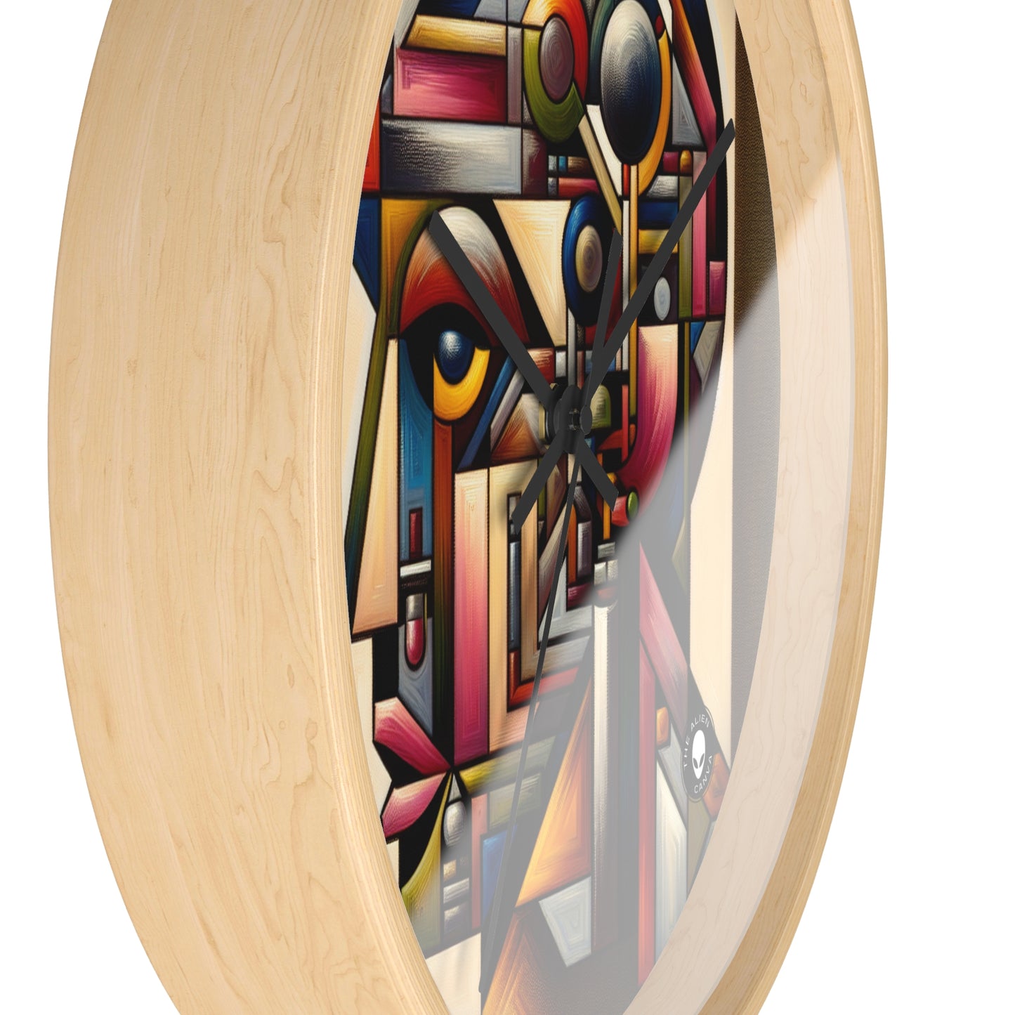 "My Cubist Reflection" - The Alien Wall Clock Cubism