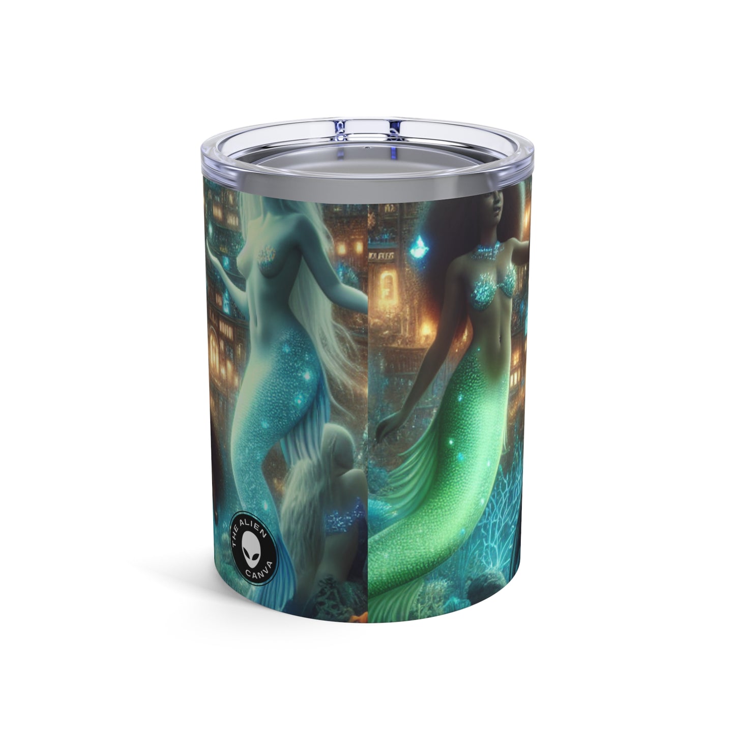 "Glimmering Depths: The Enchanted Underwater City" - The Alien Tumbler 10oz