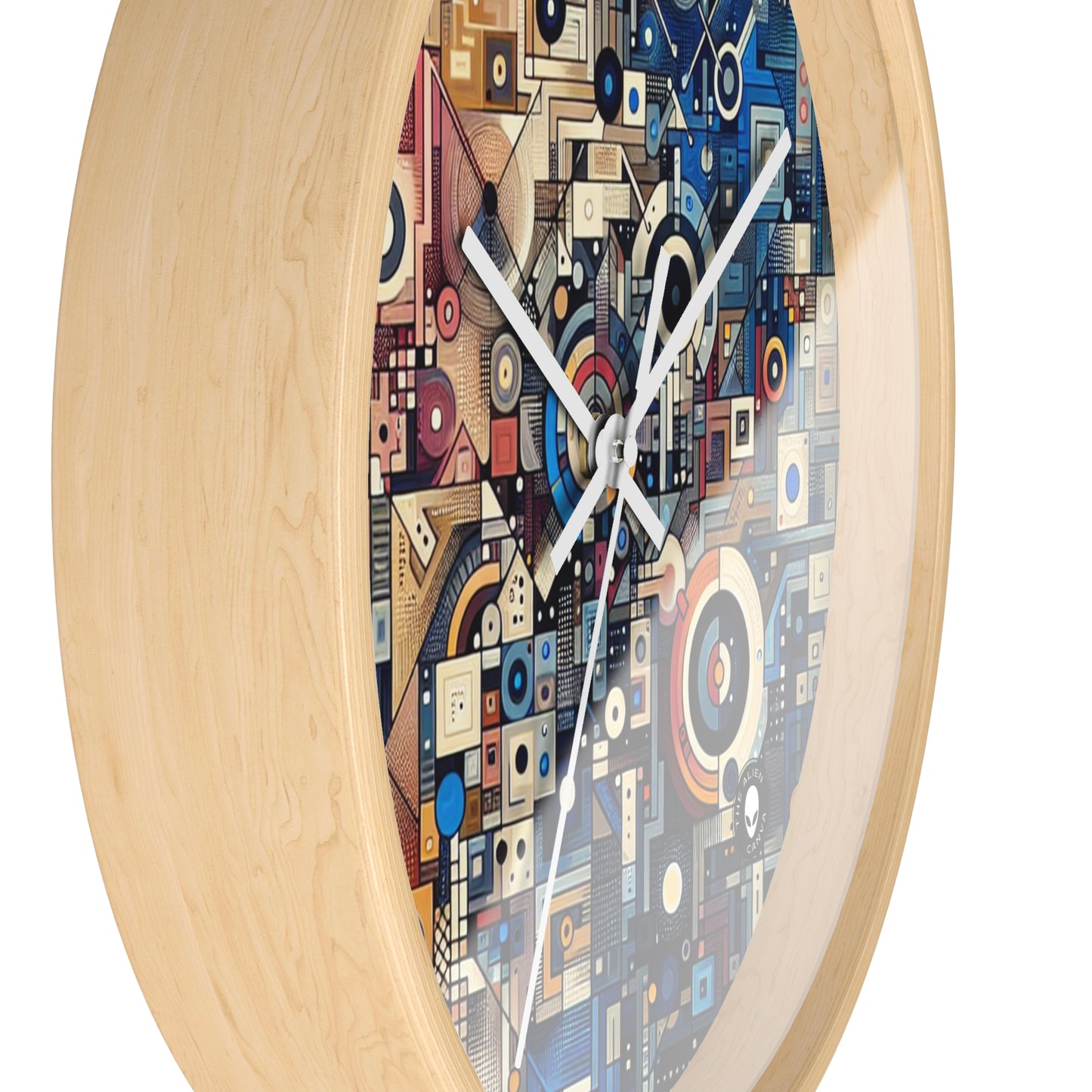 "Connected Hearts: Love in the Digital Age" - The Alien Wall Clock Conceptual Art