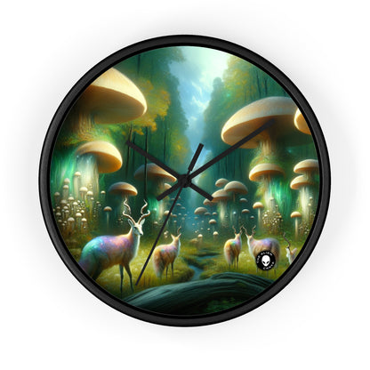 "Mystical Mushroom Grove" - The Alien Wall Clock